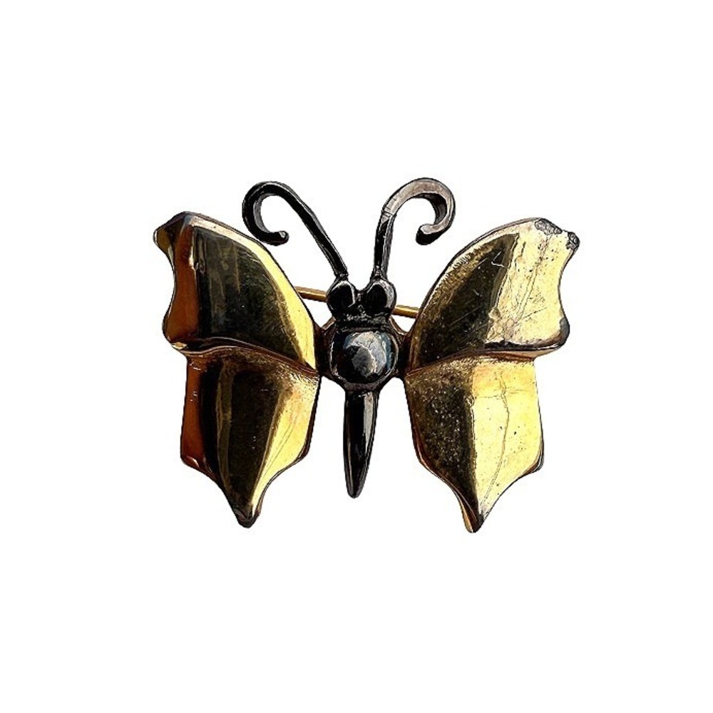 Act II Butterfly‎ Brooch Gold Tone VTG Art Deco Lapel Pin Costume Jewelry Nature